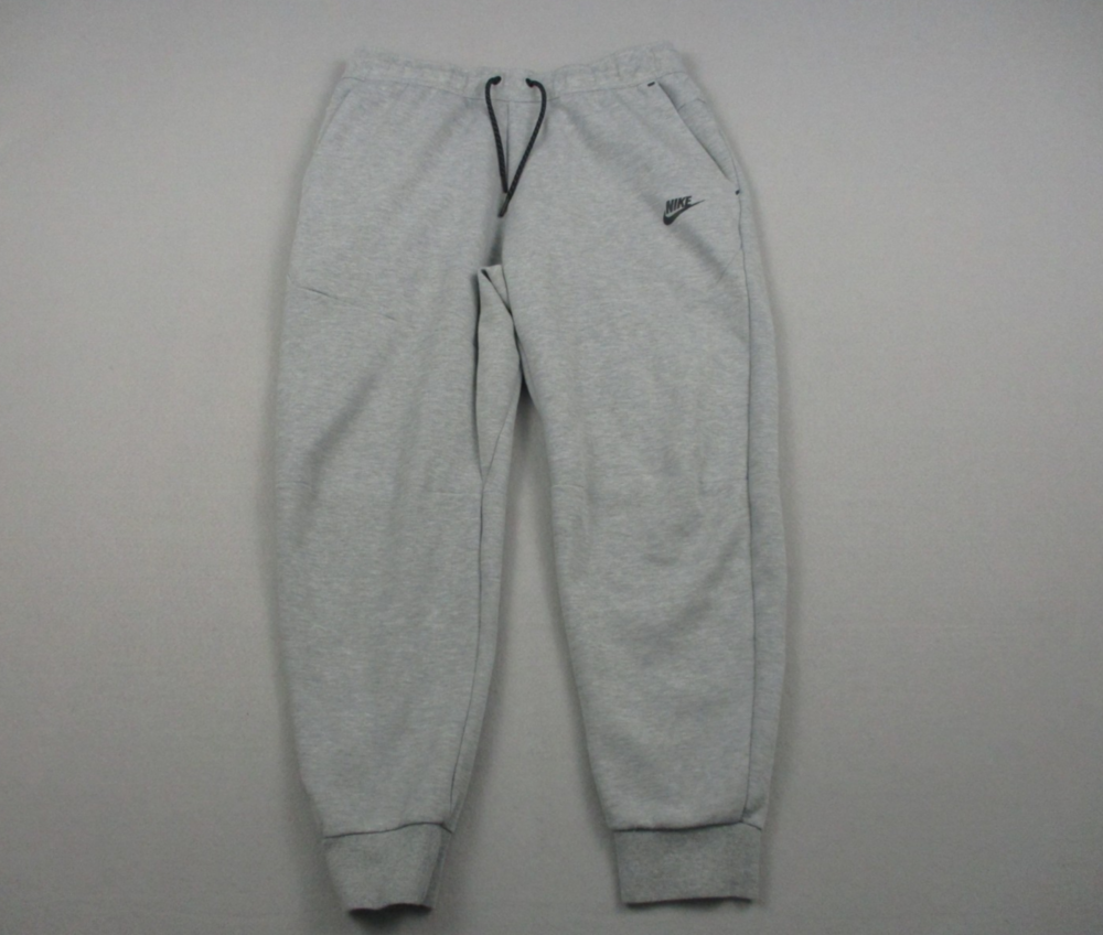Nike Tech Fleece Pants Men Large Gray Heather Tapered Joggers Drawstring L